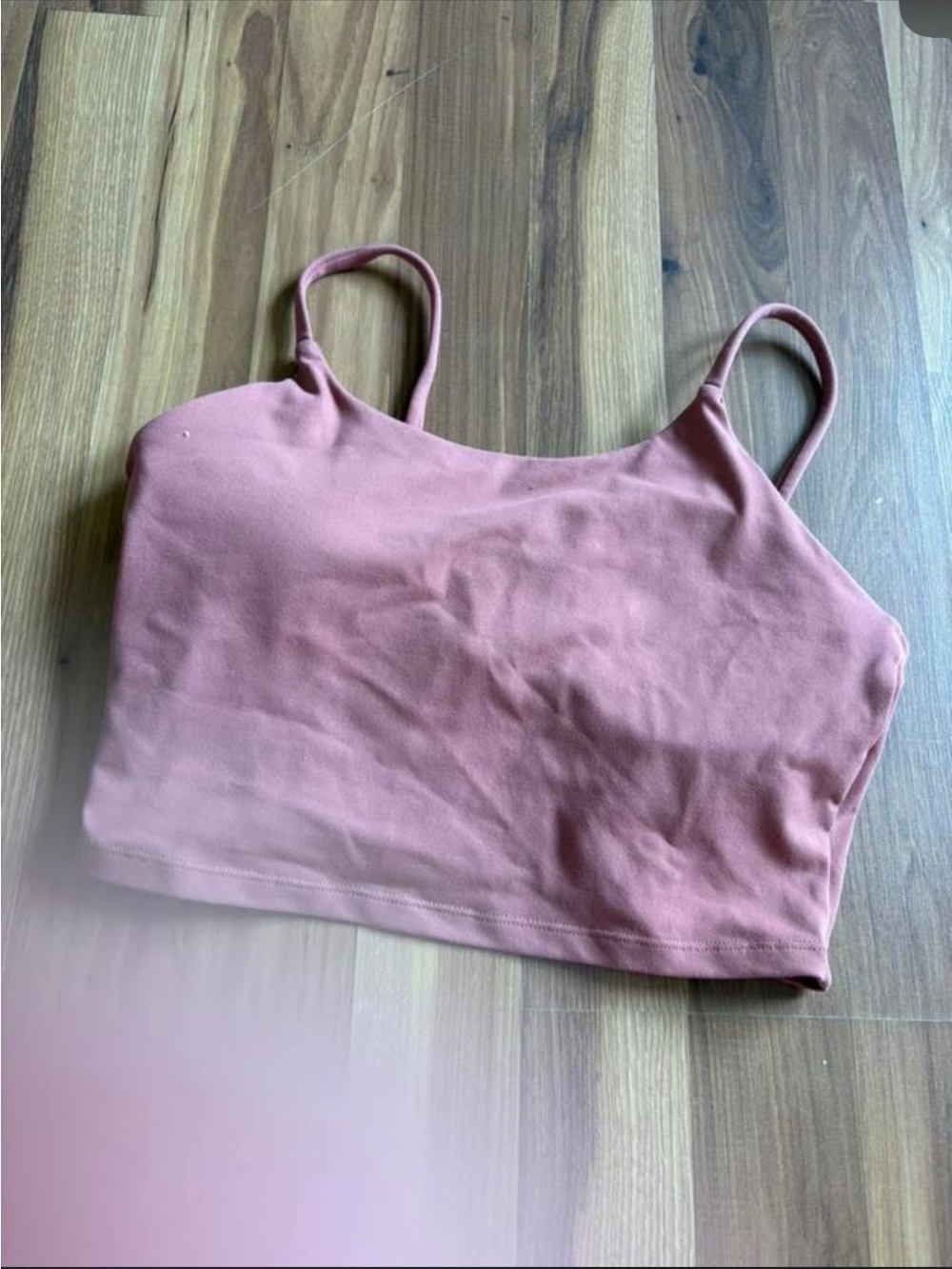 Mauve Pink Cropped Cami Tank Top